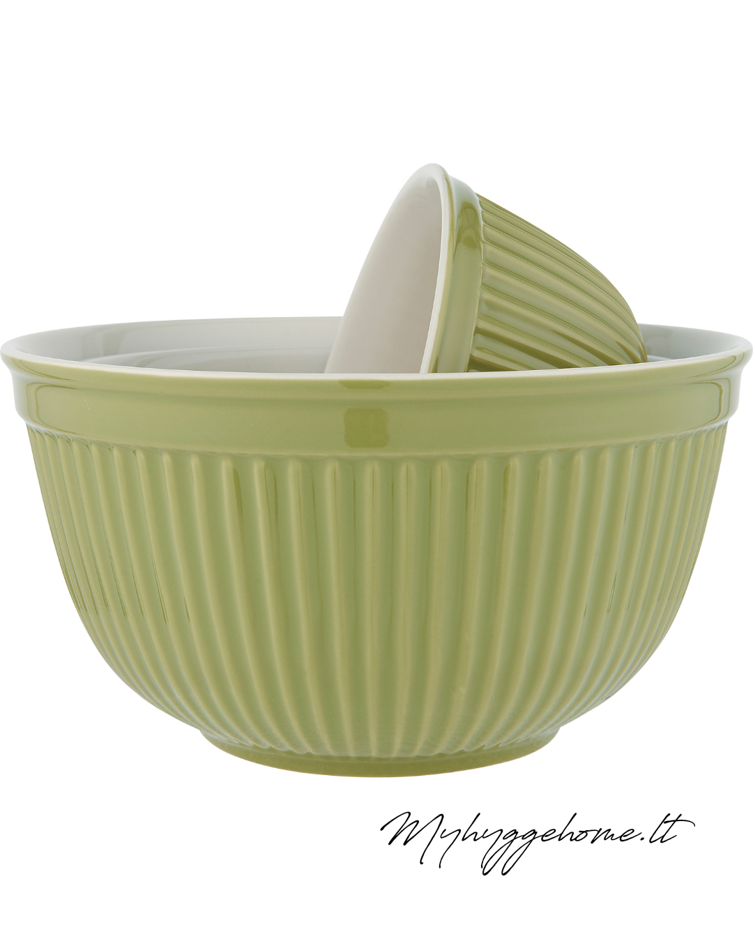 VIRTUVINIŲ DUBENŲ RINKINYS Mynte Herbal Green - Myhyggehome.lt