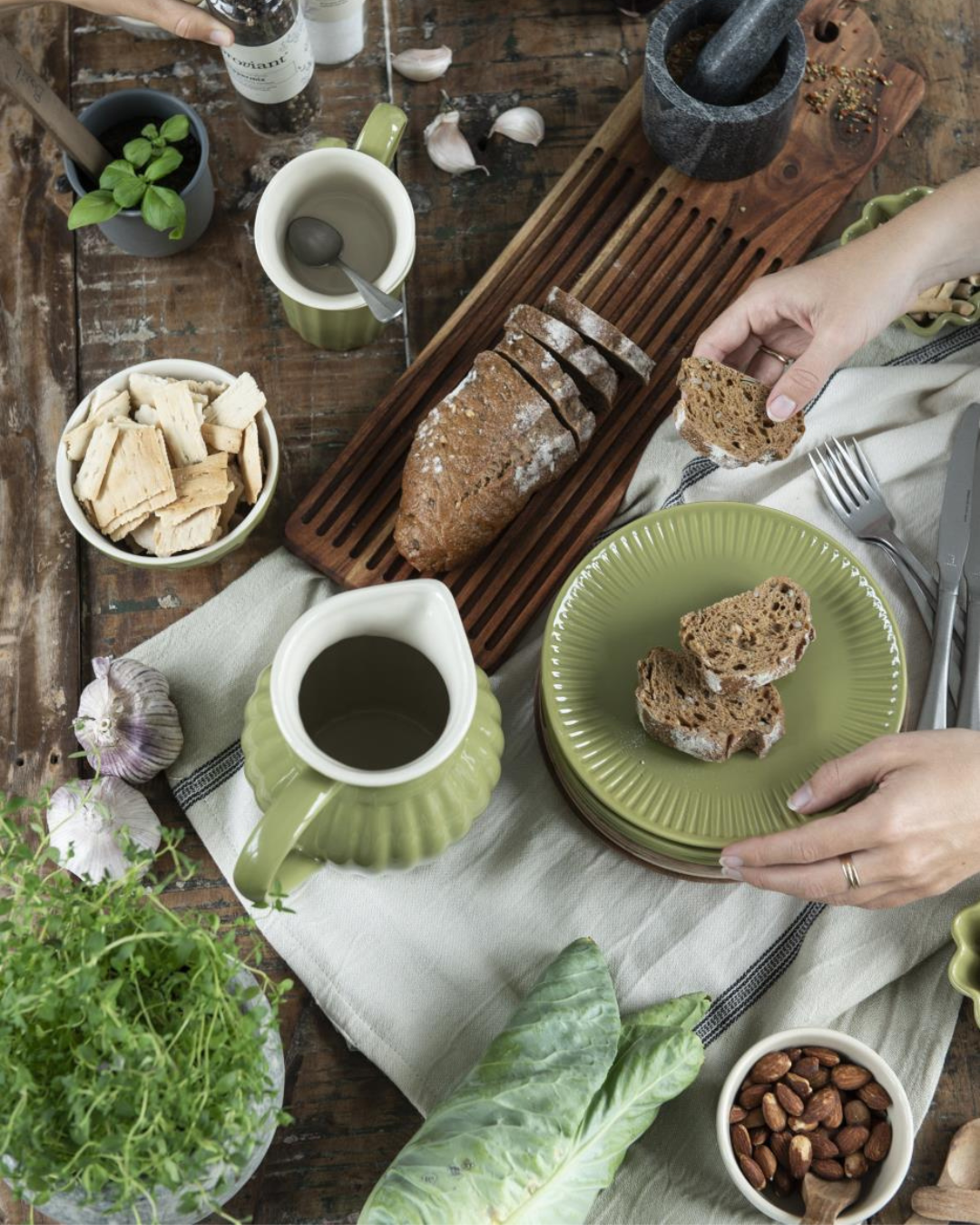 LĖKŠTĖ Mynte Herbal Green Ø19,5