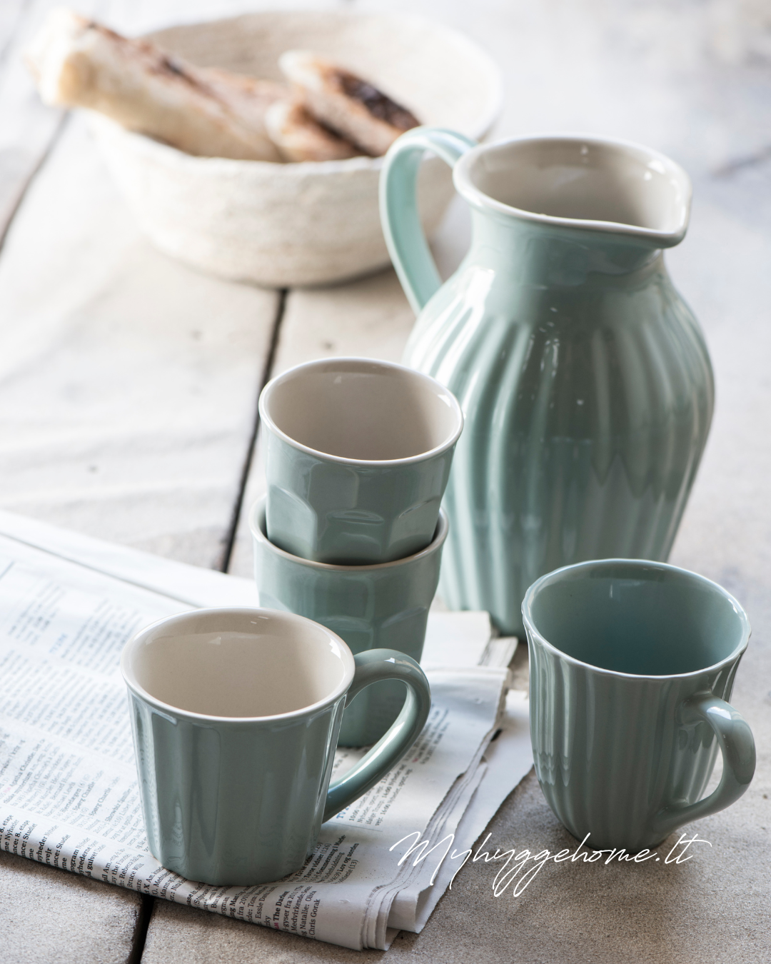 Keramikinis puodelis Mynte Green Tea (Žalsvas) - Myhyggehome.lt