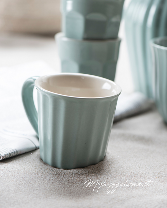 Keramikinis puodelis Mynte Green Tea (Žalsvas) - Myhyggehome.lt