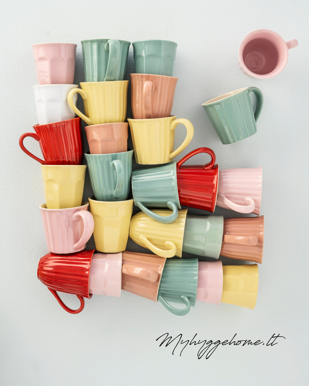 Keramikinis puodelis Mynte Green Tea (Žalsvas) - Myhyggehome.lt