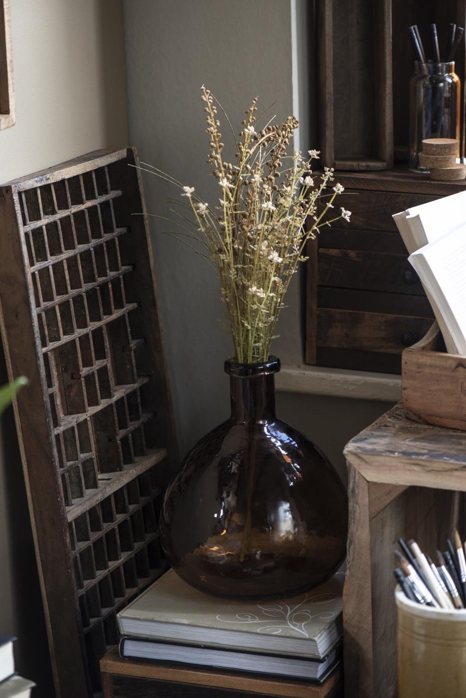 Rankų darbo stiklinė vaza - Myhyggehome.lt